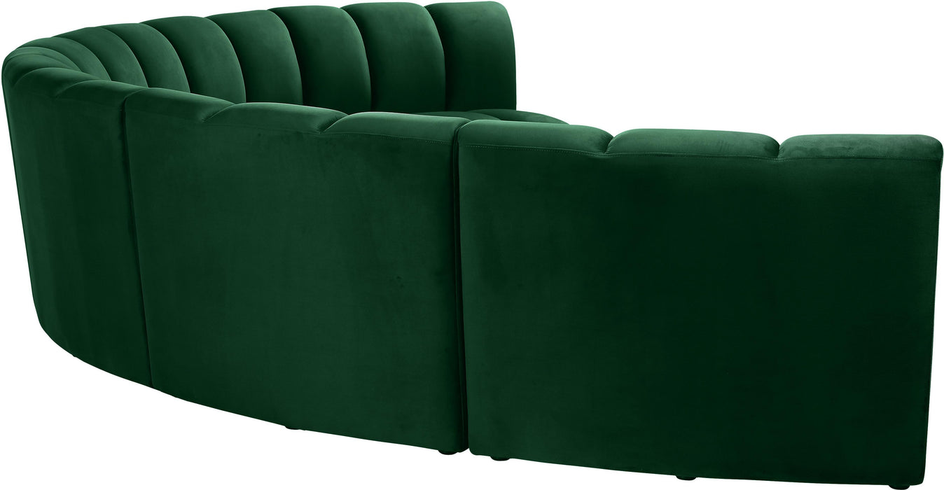 Infinity Green Velvet 6pc. Modular Sectional