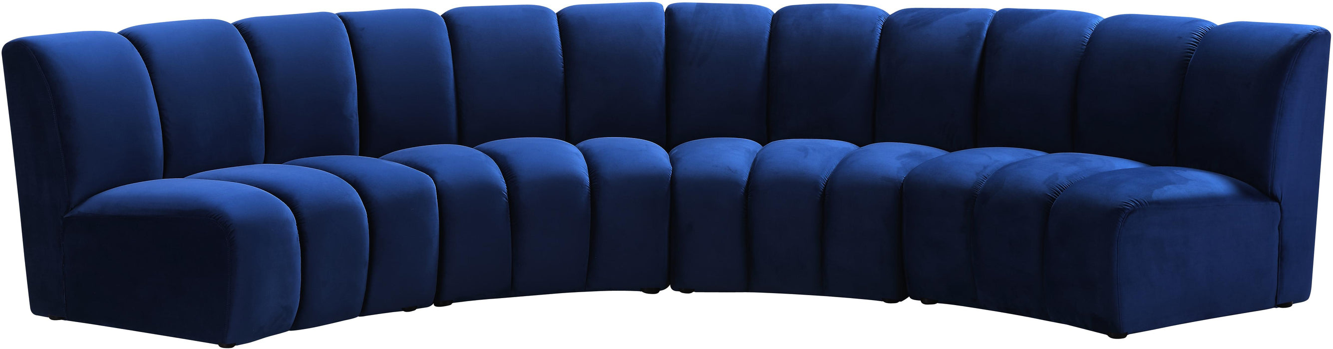 Infinity Navy Velvet 4pc. Modular Sectional image