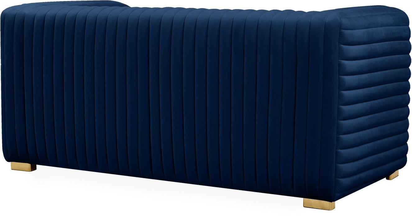 Ravish Navy Velvet Loveseat