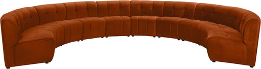 Limitless Cognac Velvet 10pc. Modular Sectional image