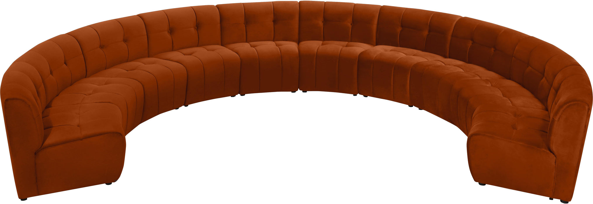 Limitless Cognac Velvet 10pc. Modular Sectional