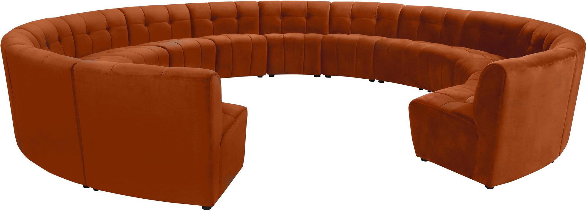 Limitless Cognac Velvet 14pc. Modular Sectional