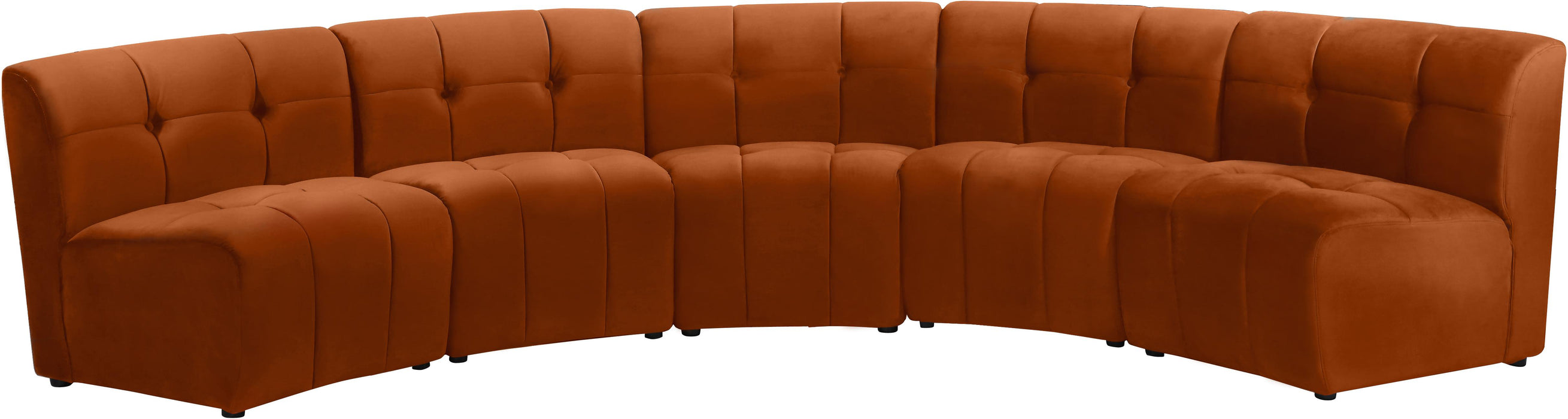 Limitless Cognac Velvet 5pc. Modular Sectional image