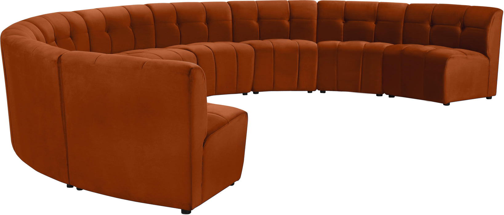 Limitless Cognac Velvet 9pc. Modular Sectional