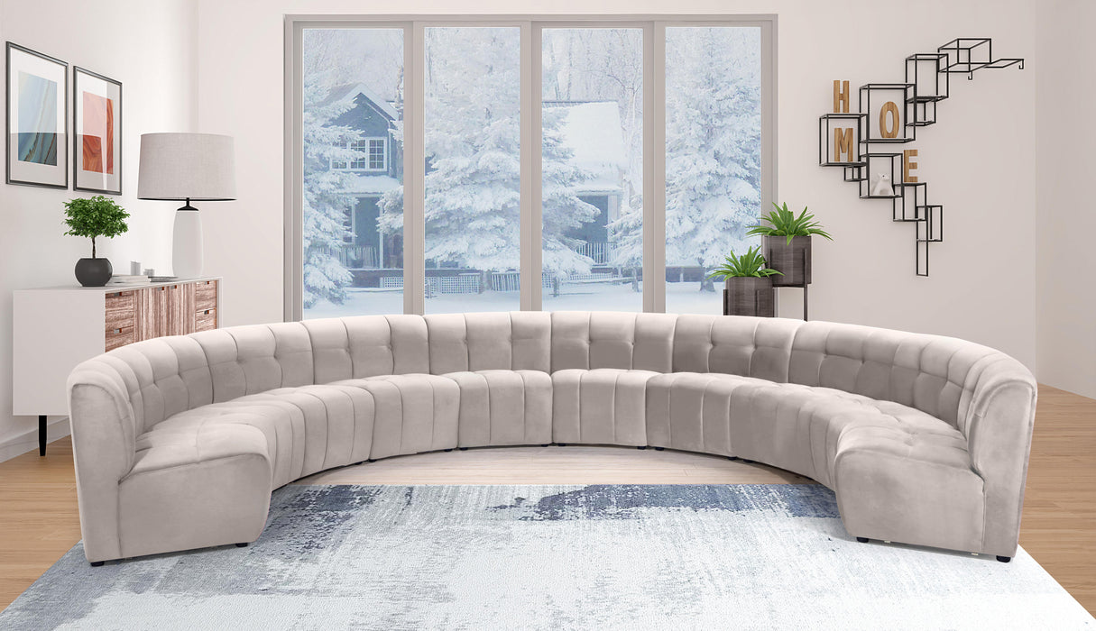 Limitless Cream Velvet 10pc. Modular Sectional