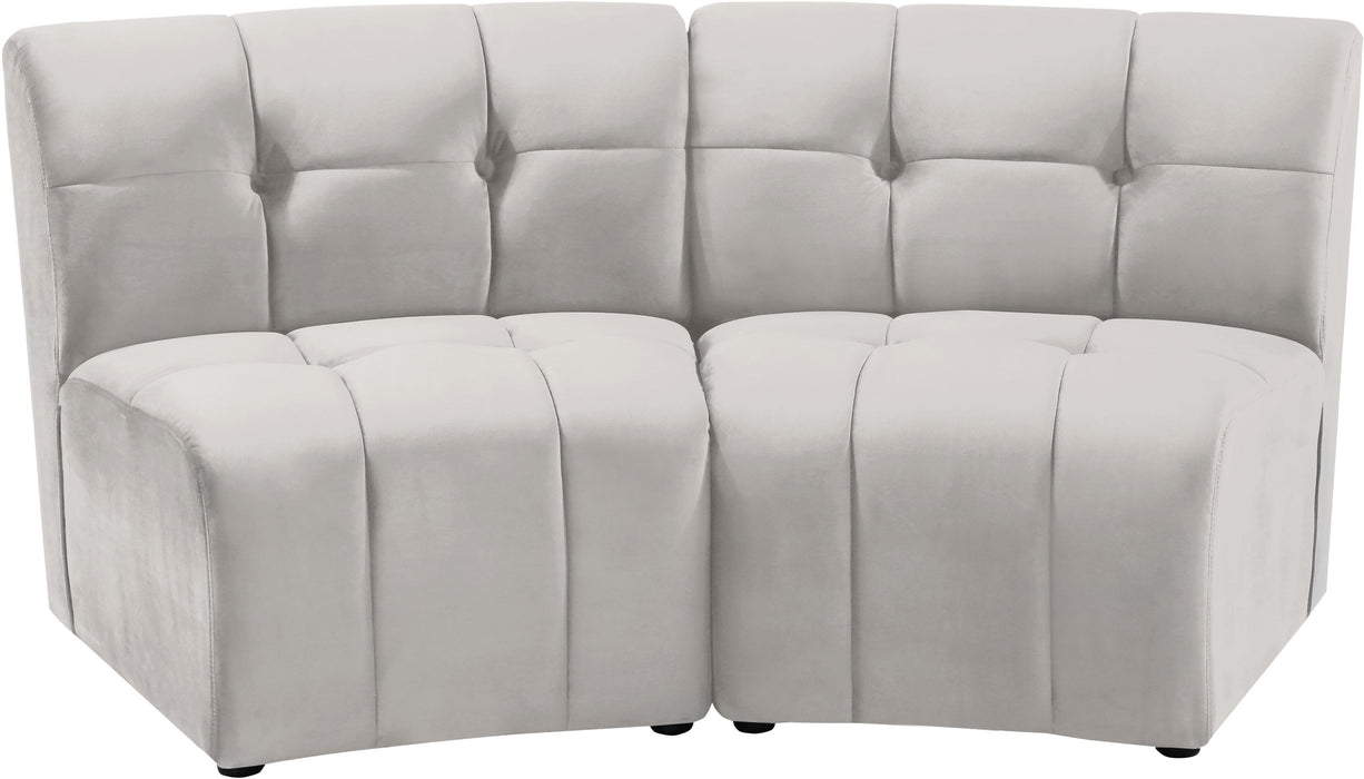 Limitless Cream Velvet 2pc. Modular Sectional image