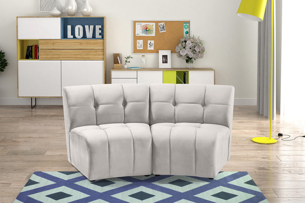 Limitless Cream Velvet 2pc. Modular Sectional