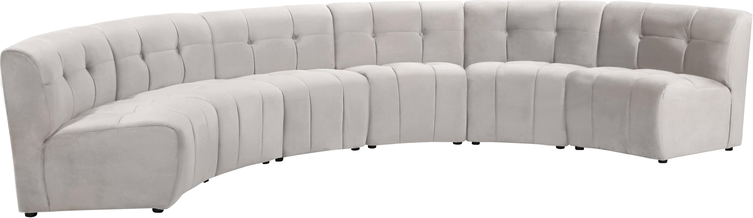 Limitless Cream Velvet 6pc. Modular Sectional