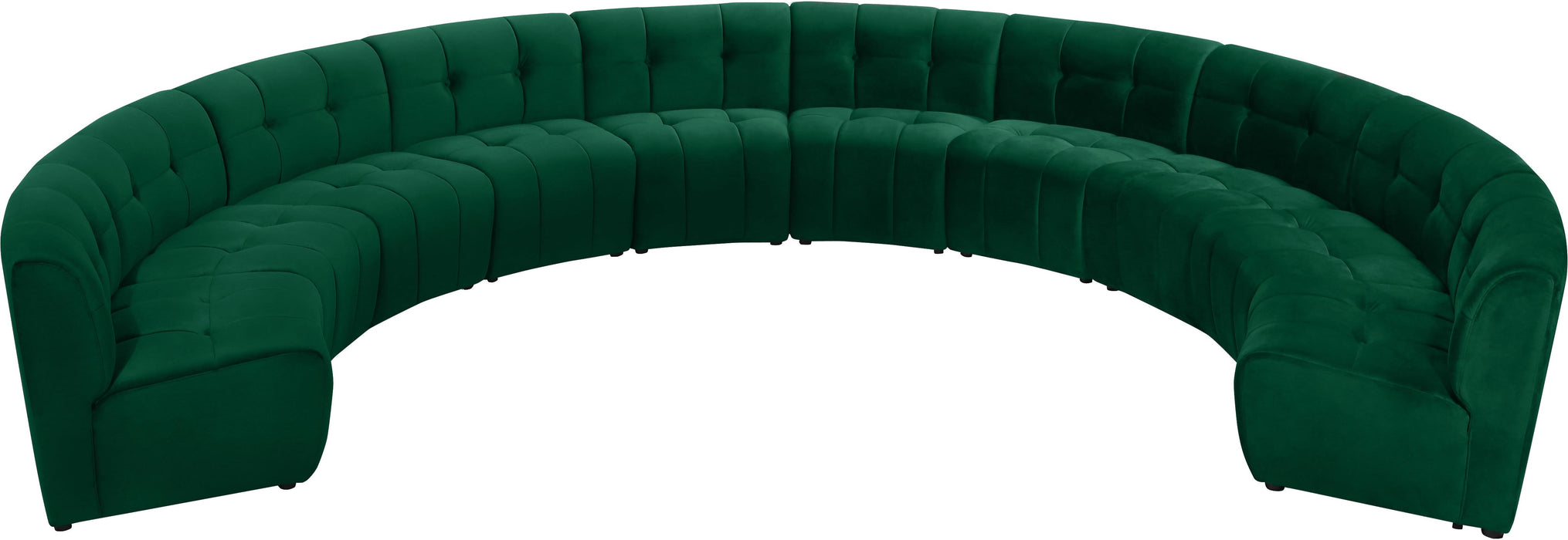 Limitless Green Velvet 10pc. Modular Sectional