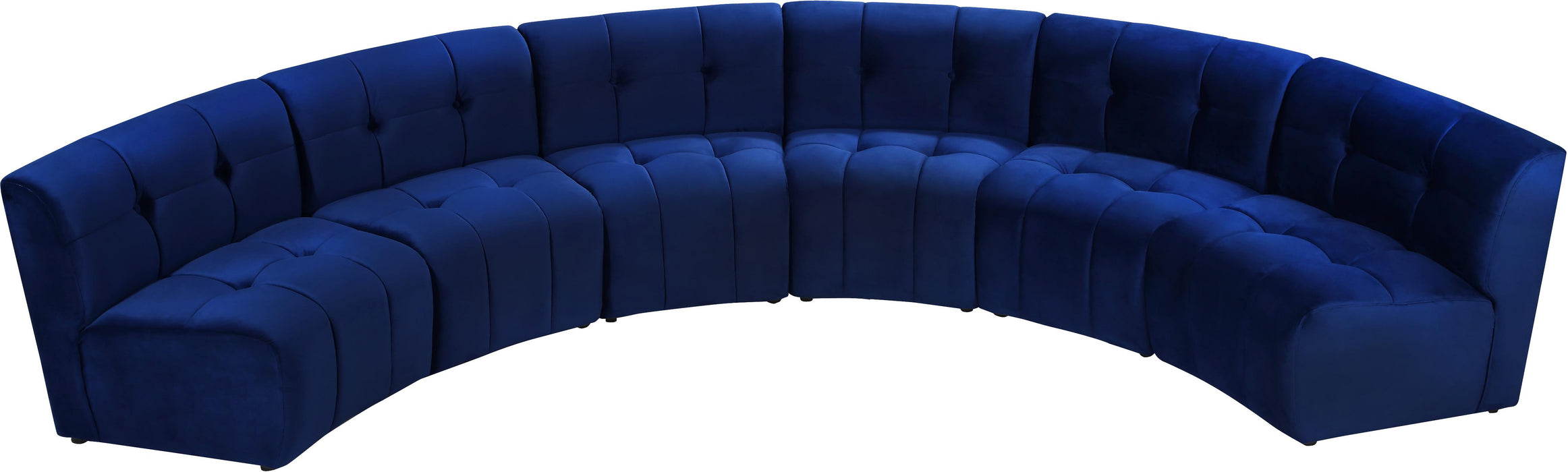 Limitless Navy Velvet 6pc. Modular Sectional