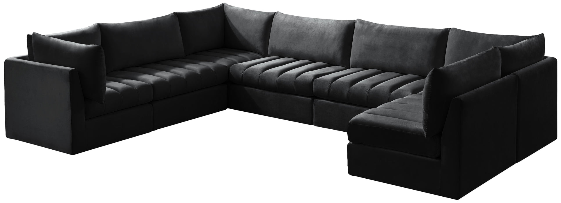 Jacob Black Velvet Modular Sectional