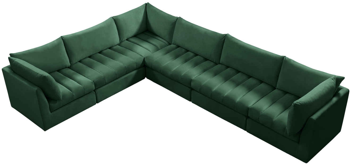 Jacob Green Velvet Modular Sectional