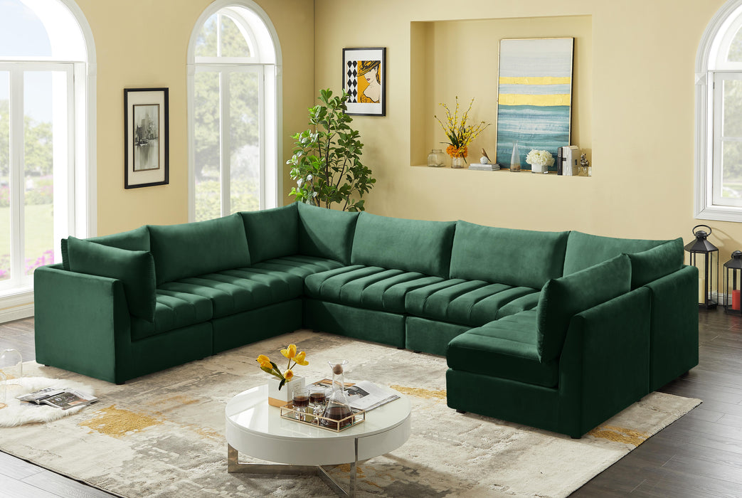 Jacob Green Velvet Modular Sectional