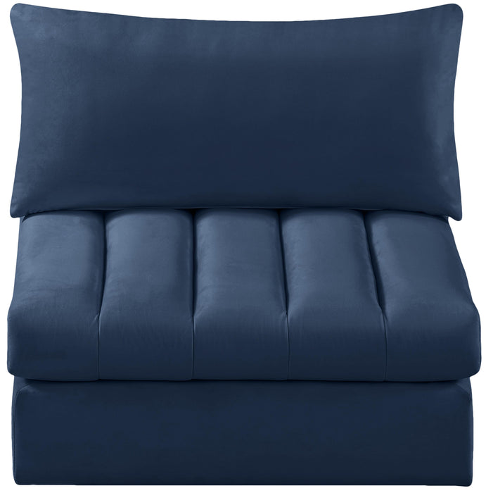 Jacob Navy Velvet Armless