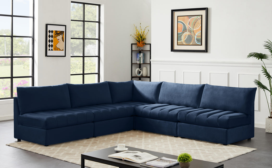 Jacob Navy Velvet Modular Sectional