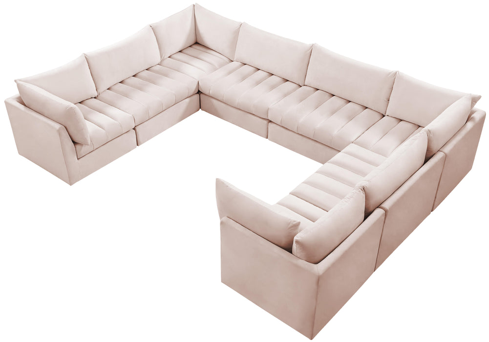 Jacob Pink Velvet Modular Sectional