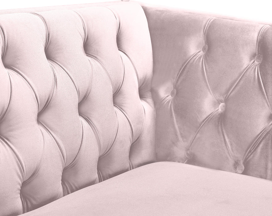 Michelle Pink Velvet Loveseat