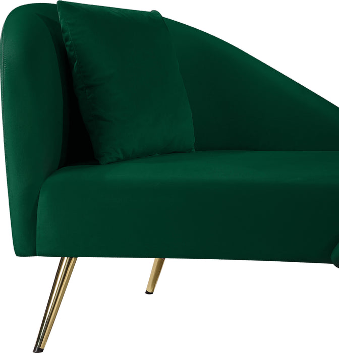 Nolan Green Velvet Chaise