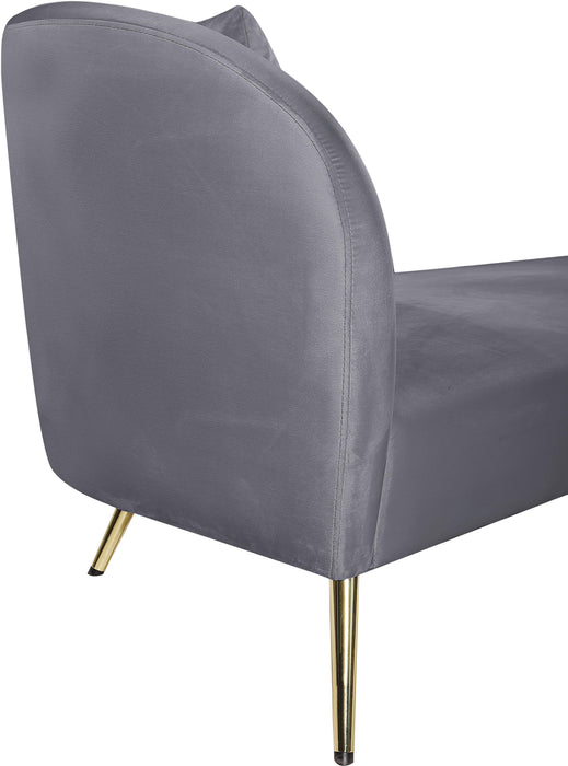 Nolan Grey Velvet Chaise