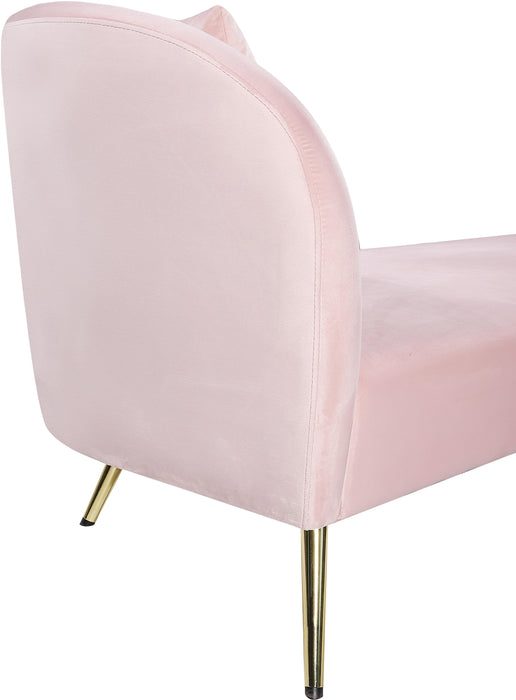 Nolan Pink Velvet Chaise