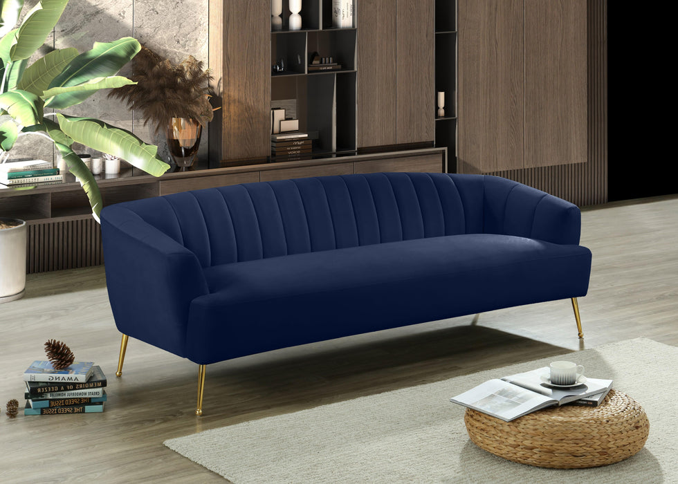 Tori Navy Velvet Sofa