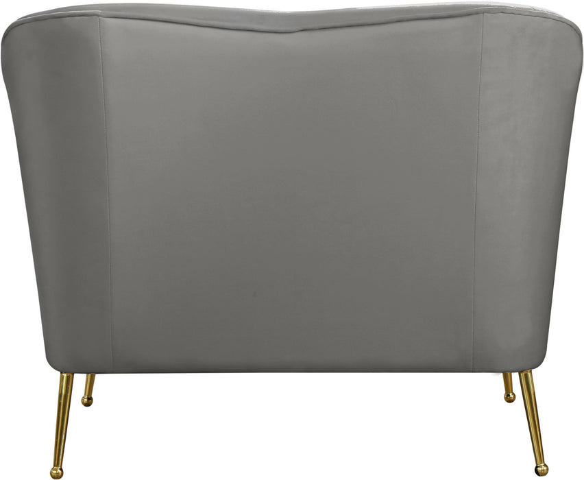 Hermosa Grey Velvet Chair