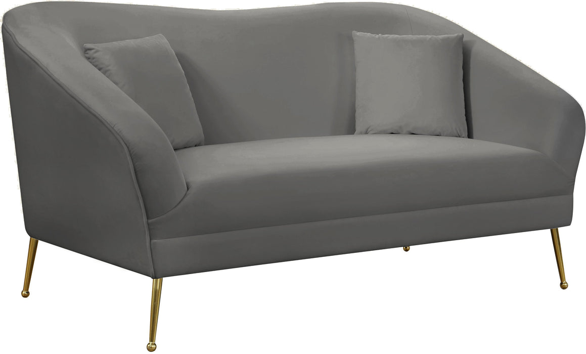 Hermosa Grey Velvet Loveseat image