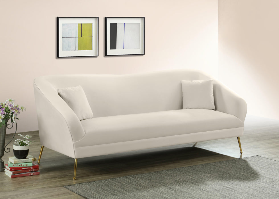 Hermosa Cream Velvet Sofa