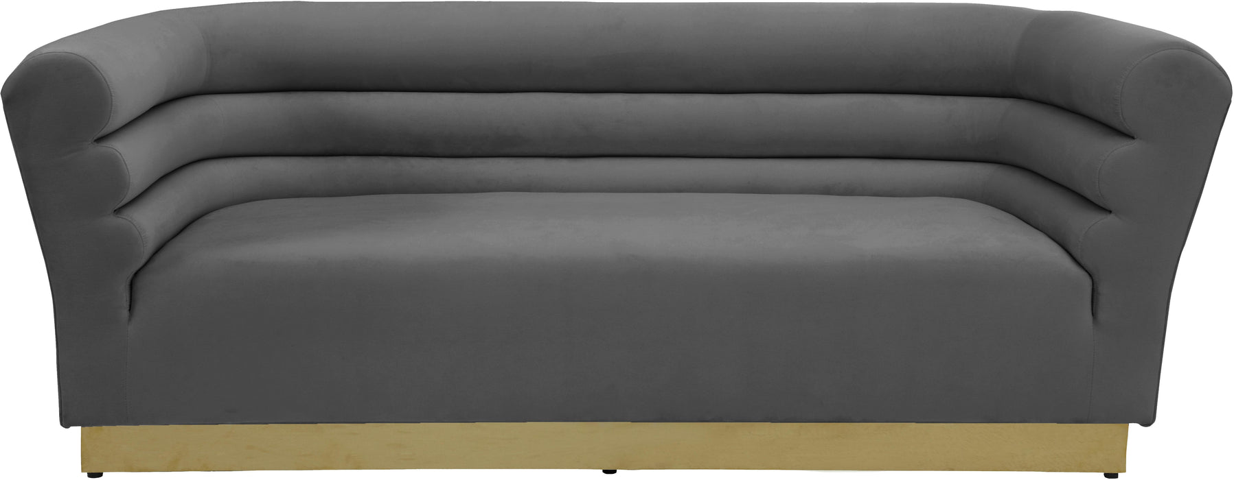 Bellini Grey Velvet Sofa