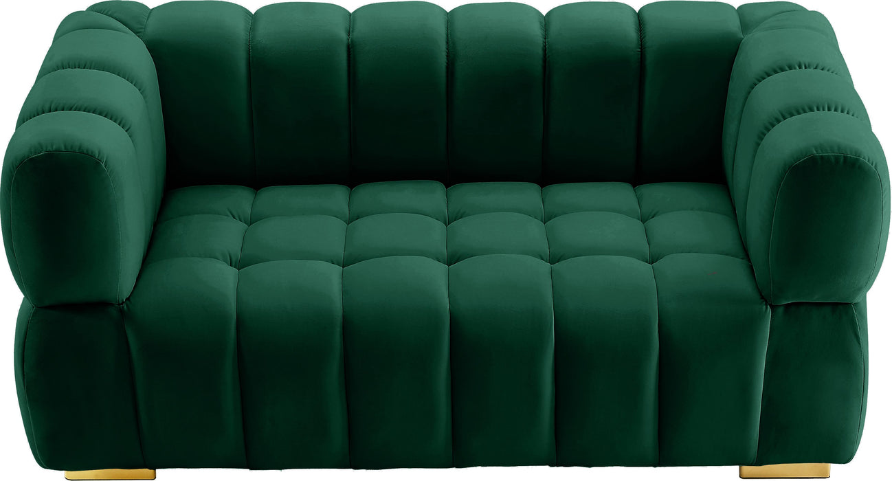 Gwen Green Velvet Loveseat