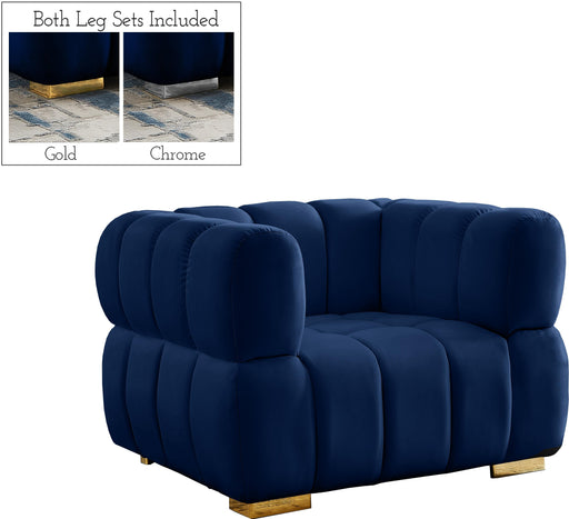 Gwen Navy Velvet Chair image