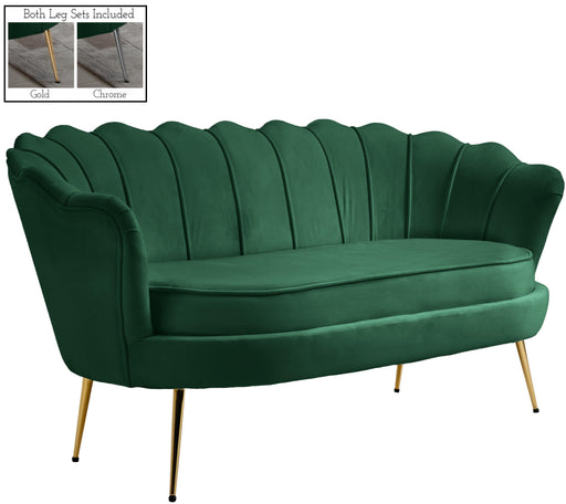 Gardenia Green Velvet Loveseat image