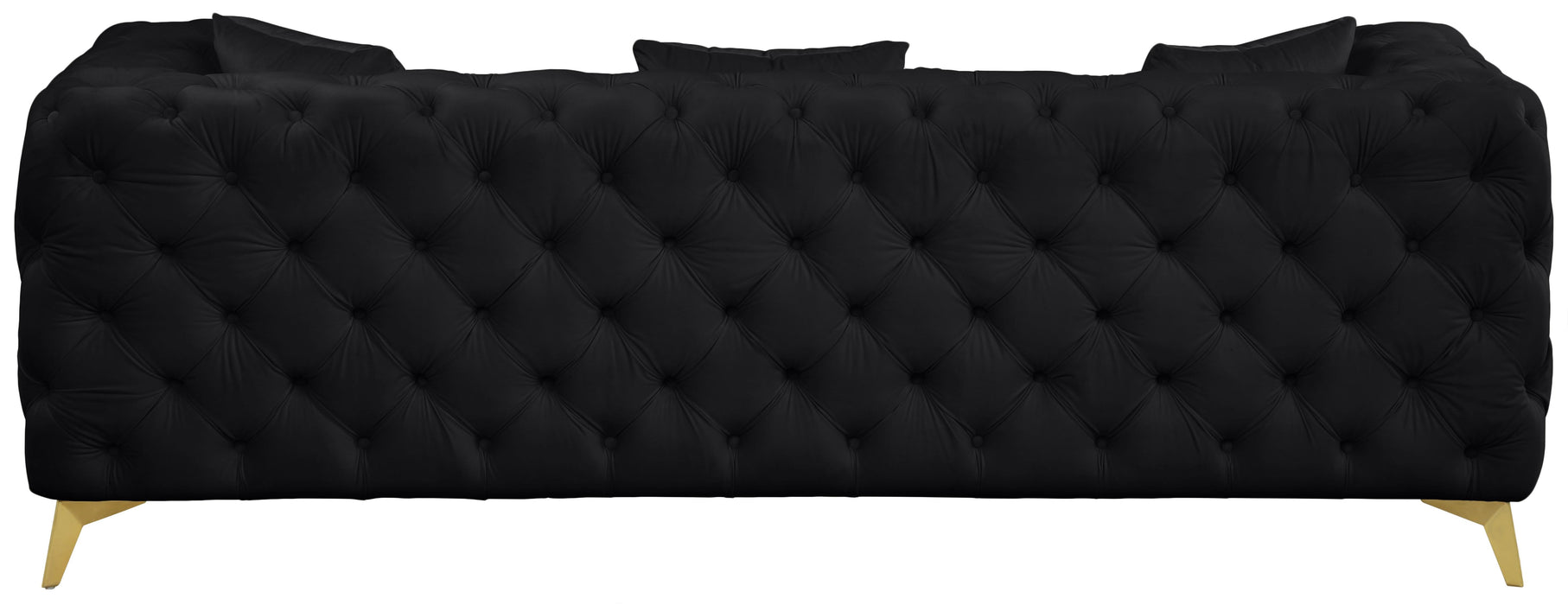 Kingdom Black Velvet Sofa