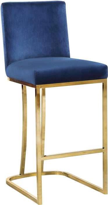 Heidi Navy Velvet Stool