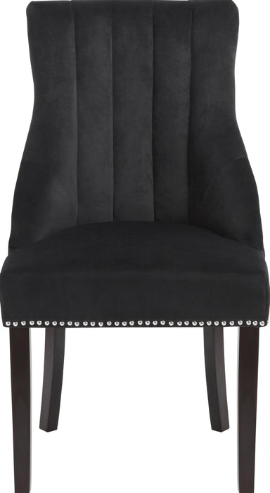 Oxford Black Velvet Dining Chair