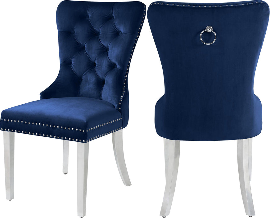 Carmen Navy Velvet Dining Chair image