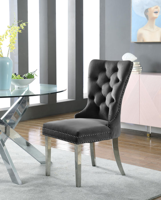 Carmen Grey Velvet Dining Chair