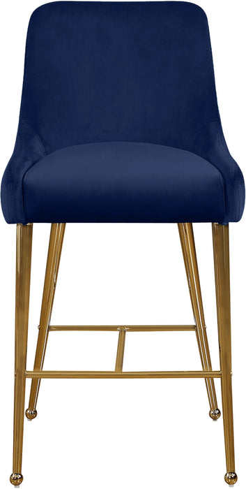 Owen Navy Velvet Stool