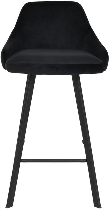 Viviene Black Velvet Stool