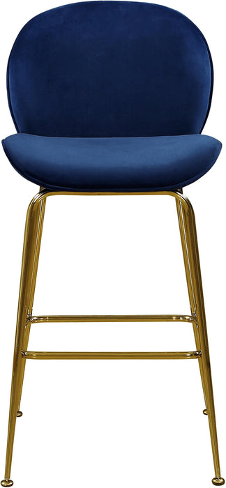 Paris Navy Velvet Stool