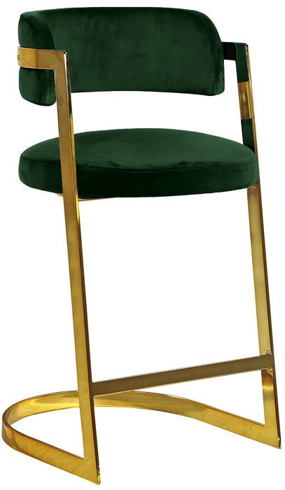 Stephanie Green Velvet Stool