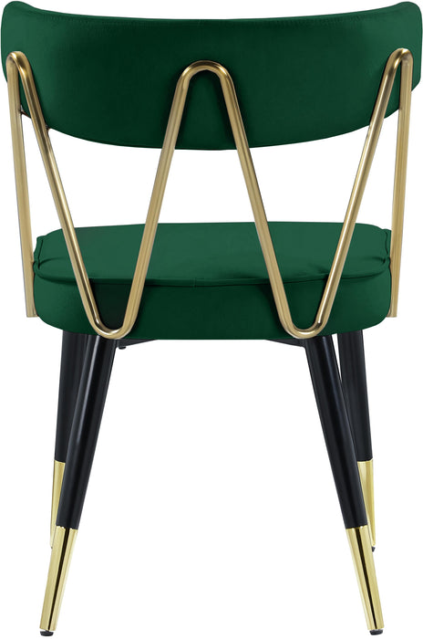 Rheingold Green Velvet Dining Chair