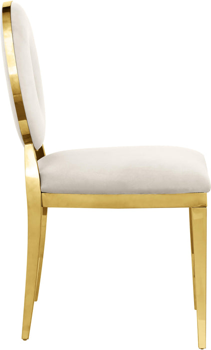 Carousel Cream Velvet Dining Chair