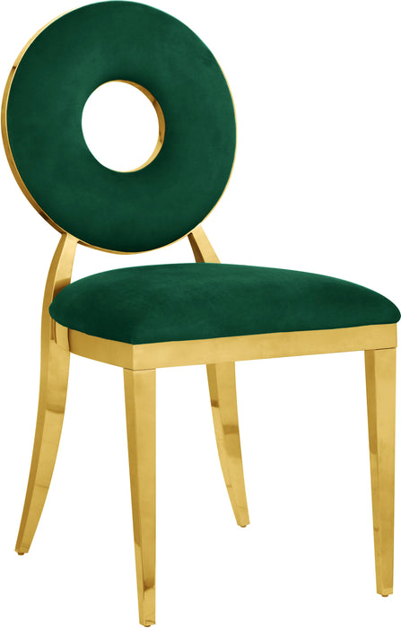 Carousel Green Velvet Dining Chair