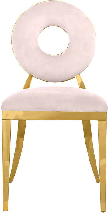 Carousel Pink Velvet Dining Chair