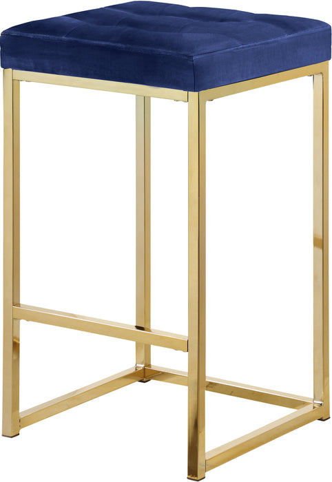 Nicola Navy Velvet Stool