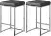 Nicola Grey Faux Leather Stool image