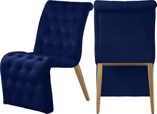 Curve Navy Velvet Dining Chair image