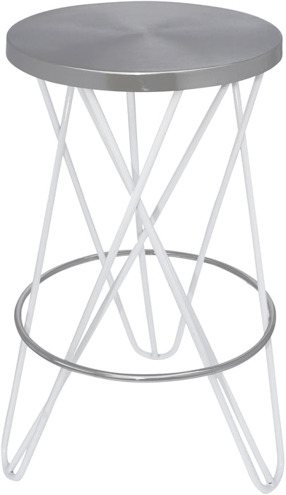 Mercury White / Silver Counter Stool image