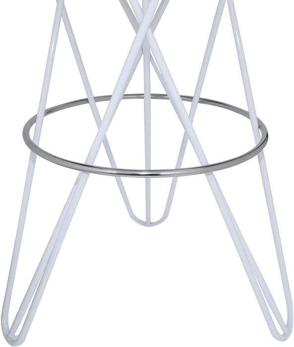 Mercury White / Silver Bar Stool